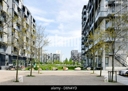 Moderne Häuser, Ã˜restad, Kopenhagen, Dänemark Stockfoto