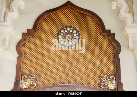 Details-Seiteneingang, Al Noor Moschee, Corniche Street, Emirat Sharjah, Vereinigte Arabische Emirate, VAE, Naher Osten, Asien Stockfoto