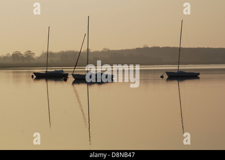 Am frühen Morgen auf dem River Deben Stockfoto