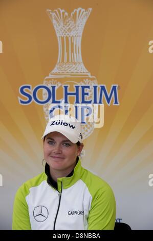 30.05.2013. München, Deutschland.  Pressekonferenz für den Solheim Cup 2015 Caroline Masson-ger Stockfoto