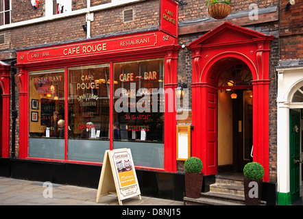 Cafe Rouge niedrige Petergate York Yorkshire England UK England EU Europäische Union Europa Stockfoto