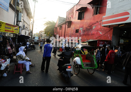 Leben in Yogyakarta, Indonesien Stockfoto