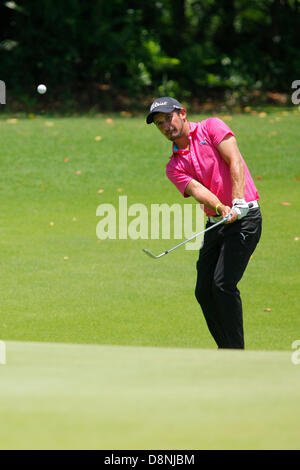 Punta Cana, Dominikanische Republik, USA. 1. Juni 2013. Die Dominikanische Republik von Cana Bay Golf Club geöffnet. Finaltag, 4. Runde.  Julian Etulain (Argentinien), Loch 10 Credit: Action Plus Sport Bilder/Alamy Live News Stockfoto
