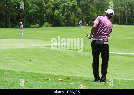 Punta Cana, Dominikanische Republik, USA. 1. Juni 2013. Die Dominikanische Republik von Cana Bay Golf Club geöffnet. Finaltag, 4. Runde.  Maximiliano Godoy (Argentinien), Loch 12 Credit: Action Plus Sport Bilder/Alamy Live News Stockfoto