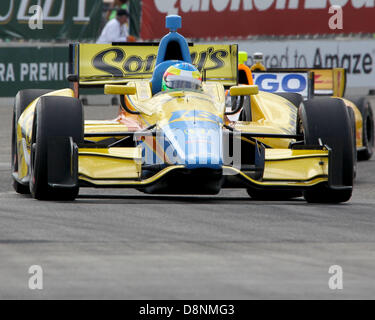 Detroit, USA. 1. Juni 2013.  Mike Conway (18) auf der Strecke während der Rennen 1 auf dem Raceway im Belle Isle Park am 1. Juni 2013 in Detroit, MI. Tom Turrill/CSM/Alamy Live News Stockfoto