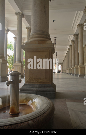 Mühle, Kolonnade, Mlynska Kolonnade, Carlsbad, Karlovy Vary, Böhmen, Tschechische Republik, Europa, Stockfoto