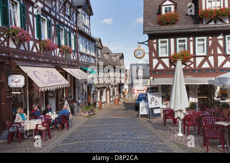 Historische Stadt Zentrum von Braunfels, Lahntal, Lahn-Dill-Kreis Bezirk, Hessen, Deutschland, Europa Stockfoto