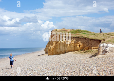 Auswirkungen der Küstenerosion Weybourne Norfolk UK Stockfoto
