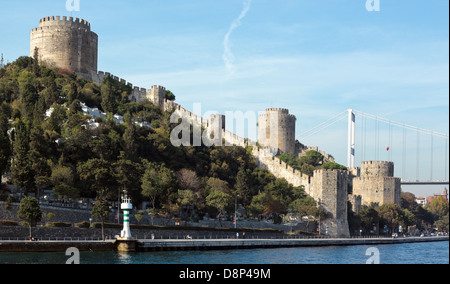 Die Festung Europa und Fatih Sultan Mehmet-Brücke-Istanbul-Türkei Stockfoto