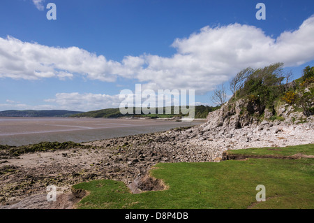 Die Küste bei Silverdale, Lancashire. Dies ist das Nordende oder Morecambe Bay in der Nähe der Mündung des Flusses Kent. Stockfoto