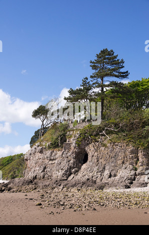 Die Küste bei Silverdale, Lancashire. Dies ist das Nordende oder Morecambe Bay in der Nähe der Mündung des Flusses Kent. Stockfoto