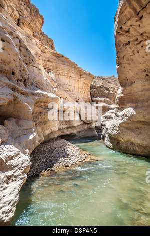 Wasser fließt durch die westlichen Jordanien in Wadi Hasa Stockfoto