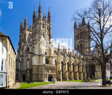 Die großen gotischen Stil Kathedrale von Canterbury, Kent England UK Stockfoto