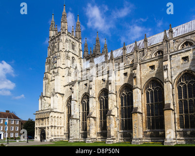 Die großen gotischen Stil Kathedrale von Canterbury, Kent England UK Stockfoto