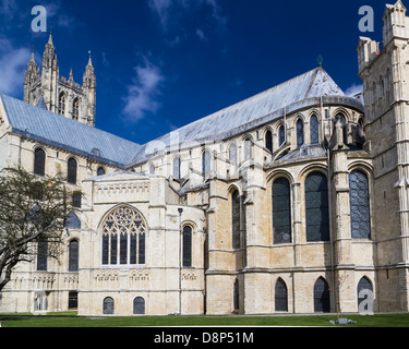 Die großen gotischen Stil Kathedrale von Canterbury, Kent England UK Stockfoto