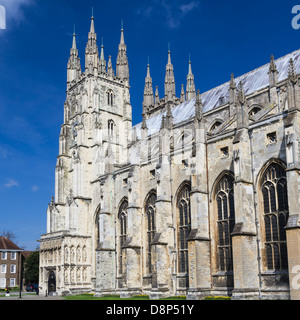 Die großen gotischen Stil Kathedrale von Canterbury, Kent England UK Stockfoto