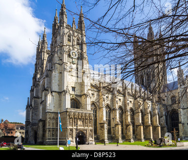 Die großen gotischen Stil Kathedrale von Canterbury, Kent England UK Stockfoto