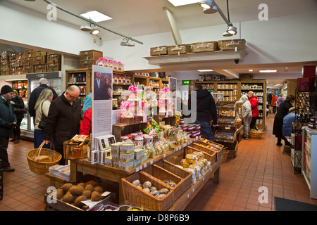 Chatsworth Hofladen Interieur, Pilsley, Derbyshire Stockfoto