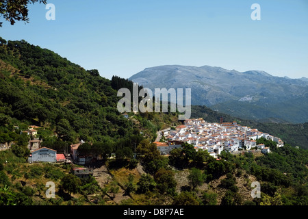 Algatocín befindet sich in Andalusien, Spanien. ausgezeichneter Ort für Urlaub und Wandern Stockfoto