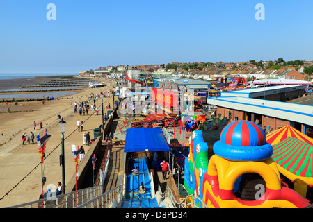 Hunstanton, Norfolk, Kirmes, Strand, Stadt, Festplatz, Seaside Resort, England UK Stockfoto