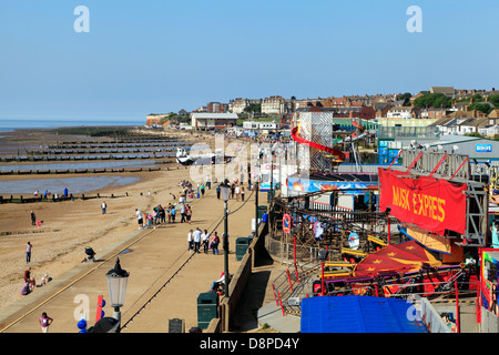 Hunstanton Norfolk, Kirmes, Strand, Stadt, Festplatz, England UK Stockfoto