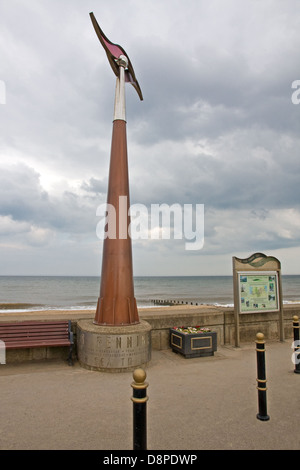 Ende des Trans Pennine Trail, Southport, Hornsea Stockfoto