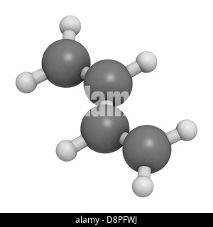 Butadien (1,3-Butadien), der Baustein von ABS Kunststoff und Polybutadien synthetischem Kautschuk. Stockfoto