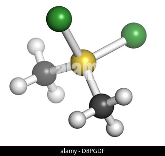 Siliciumhaltigen Molekül, der Vorläufer des Polydimethylsiloxan (PDMS, Silikon). Stockfoto