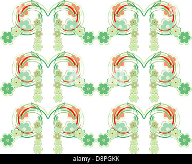 Abstrakte Blumen Musterdesign Hintergrund Stockfoto