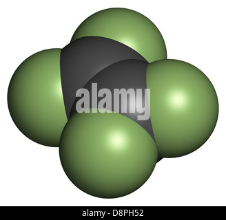 Tetrafluorethylen (TFE), Polytetrafluorethylen (PTFE) Polymer-Baustein. PTFE ist in Antihaft-Beschichtung für Kochgeschirr verwendet. Stockfoto