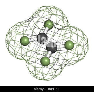 Tetrafluorethylen (TFE), Polytetrafluorethylen (PTFE) Polymer-Baustein. PTFE ist in Antihaft-Beschichtung für Kochgeschirr verwendet. Stockfoto