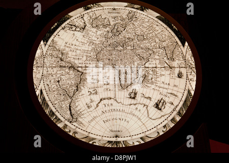 Weltkarte von Philipp Eckebrecht, 1630 Stockfoto