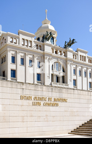 Palau Sant Jordi, Olympiapark, Montjuic, Barcelona, Spanien Stockfoto