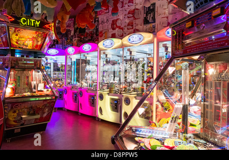 Spielhalle Messegelände stall Spiel Glück chance Stockfoto