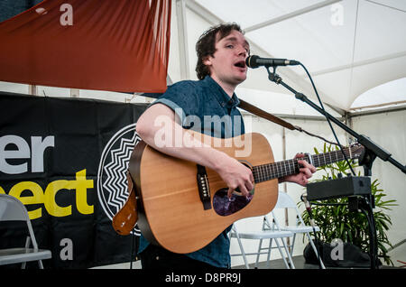 Tobias Ben Jacob am 2.Tag des Exeter Respekt Festival 2013 in Belmont Park Exeter, UK Stockfoto