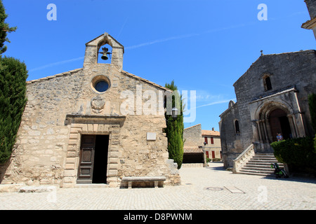 Das mittelalterliche Dorf Les Baux de Provence in den Alpilles, Provence. Stockfoto