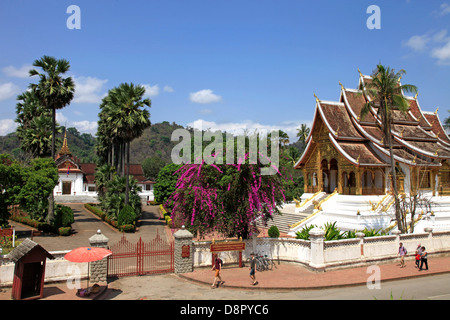 Haw Pha Bang Tempel und Royal Palace Museum, Luang Prabang, Laos Stockfoto