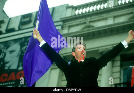 Väter 4 Justiz Demo, London, UK, 22. Oktober 2003 Protest gegen Väter verweigert Zugang zu Kindern nach Beziehung zerbrechen. Stockfoto