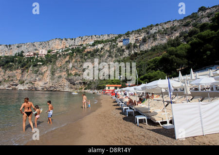 Der Strand von La Mala in Cap d ' Ail, Côte d ' Azur Stockfoto