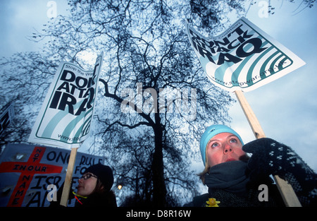 Der Krieg im Irak Demo, London, UK. 15. Februar 2003. Stockfoto