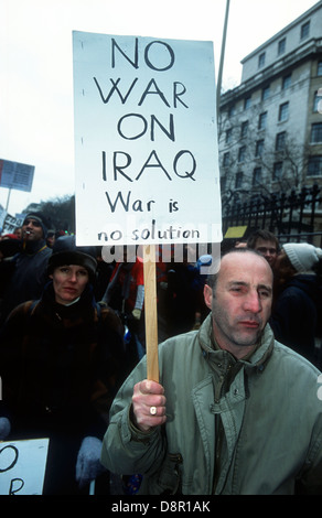 Der Krieg im Irak Demo, London, UK. 15. Februar 2003. Stockfoto