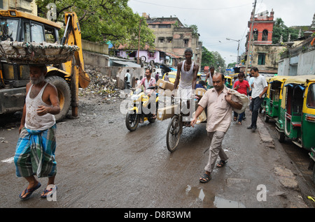 Straße von Kolkata, Indien Stockfoto