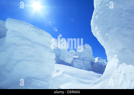 Schnee in Zao, Präfektur Yamagata Stockfoto