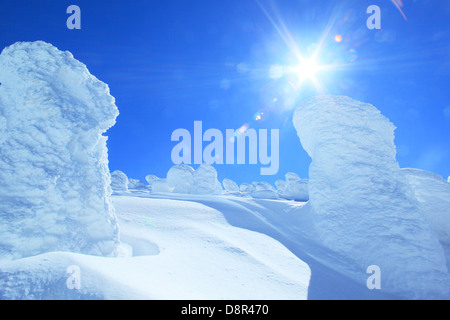 Schnee in Zao, Präfektur Yamagata Stockfoto