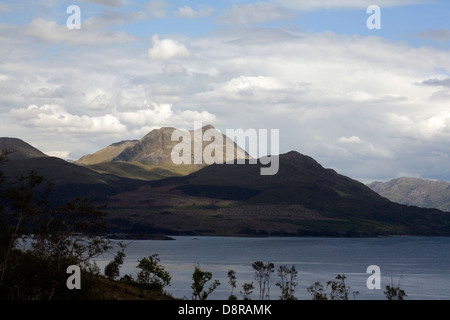 Den Sound of Sleat und Beinn Sgritheall von in der Nähe von Eilean Iarmain oder Isleornsay Isle Of Skye Stockfoto