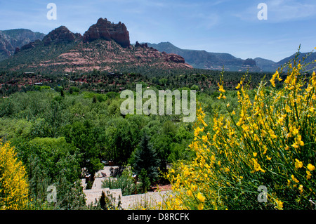 Der Red Rock State Park, von Red Rock Loop Road, in Sedona, Arizona gesehen. Stockfoto