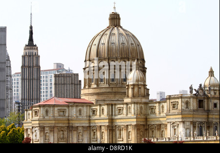 Eine Kuppel des Petersdom - Modell Miniatur befindet sich in Korea. Stockfoto