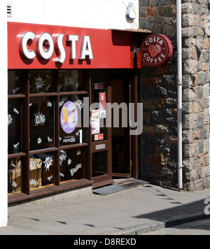 Costa Coffee-Shop in St Peter Port, Guernsey Stockfoto