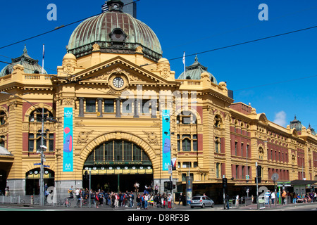 Flinders Street station Melbourne Victoria Australien Stockfoto