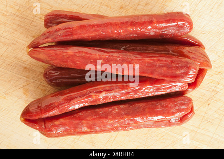 Trauben von chinesisch Wurst Stockfoto